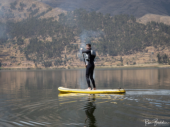 Jacob on the paddleboard