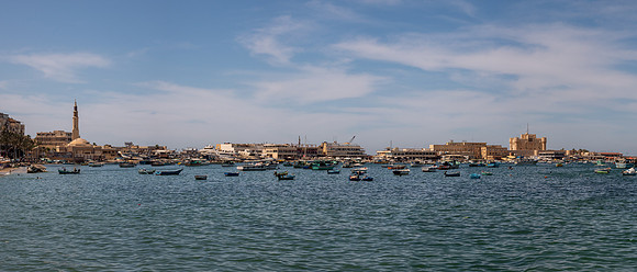 Bay in Alexandria.  The Citadel is across the water.