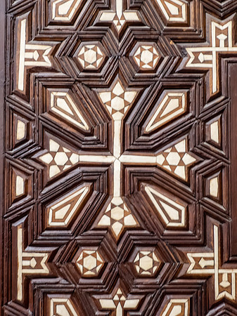 inlaid wood decoration - known as the Coptic Cross
